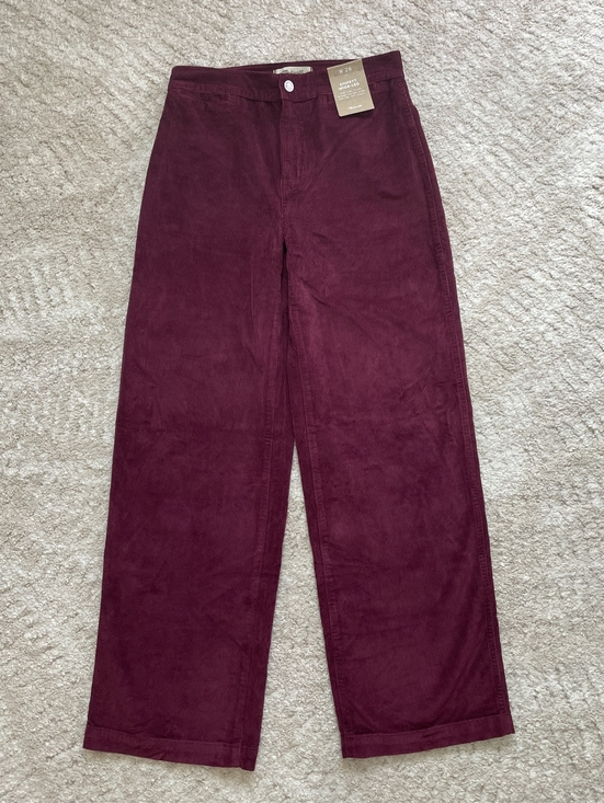 Madewell Wide Leg Corduroy Pants in Deep Burgundy Sise 26 - Picture 6 of 16